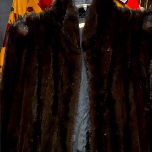 Elegant Women's Mink Fur Coat 3/4 L-XL